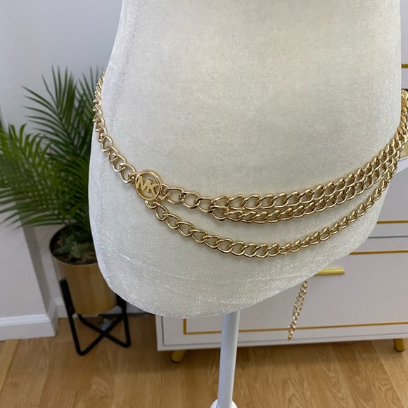 MICHAEL KORS WOMEN’S GOLD METAL BELT SIZE L/XL - Picture 6 of 11